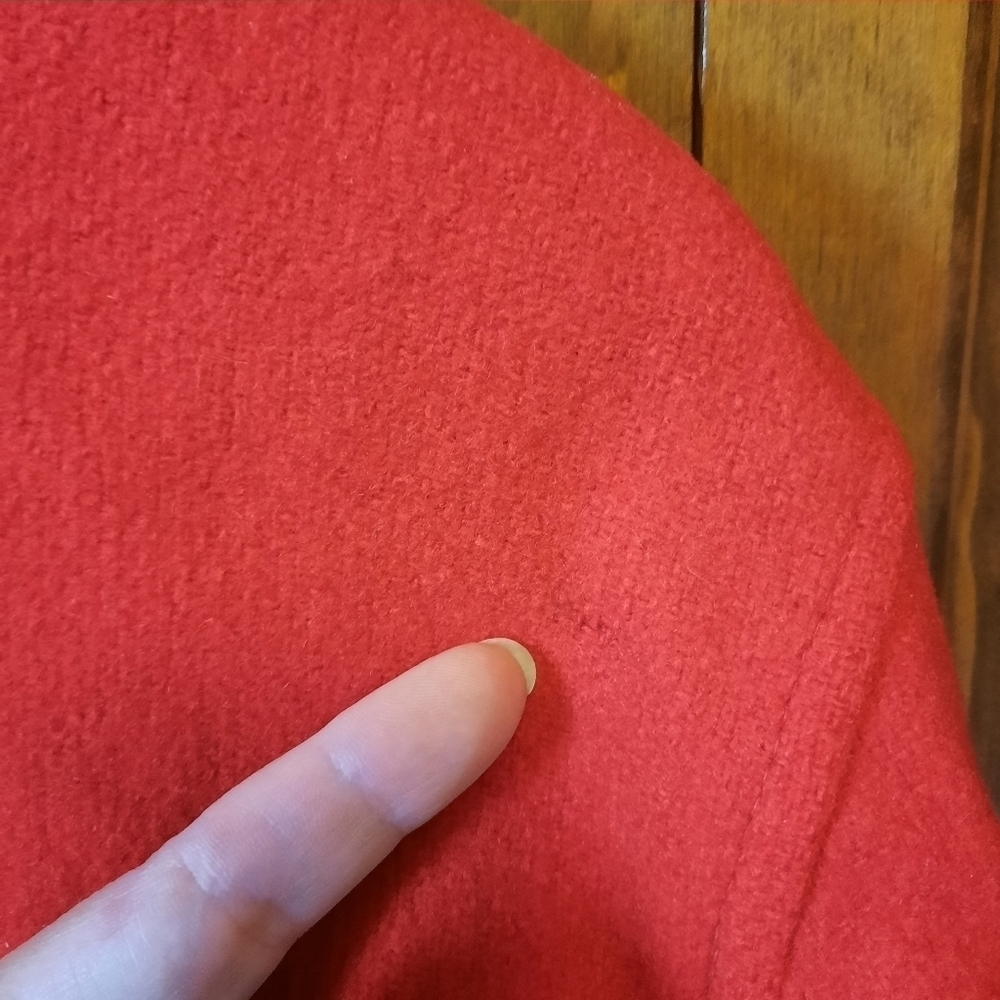 Vintage 1960s Soo wool red knit insulated full metal zipper hunting field coat - Picture 11 of 15